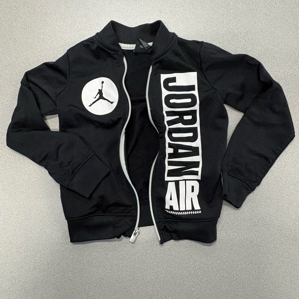 Air Jordan Black & White Kids Zip-Up Jacket